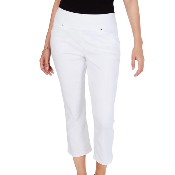 NWT INC International Concepts White Skinny Leg Curvy Mid Rise Crop Pant… - Picture 3 of 16